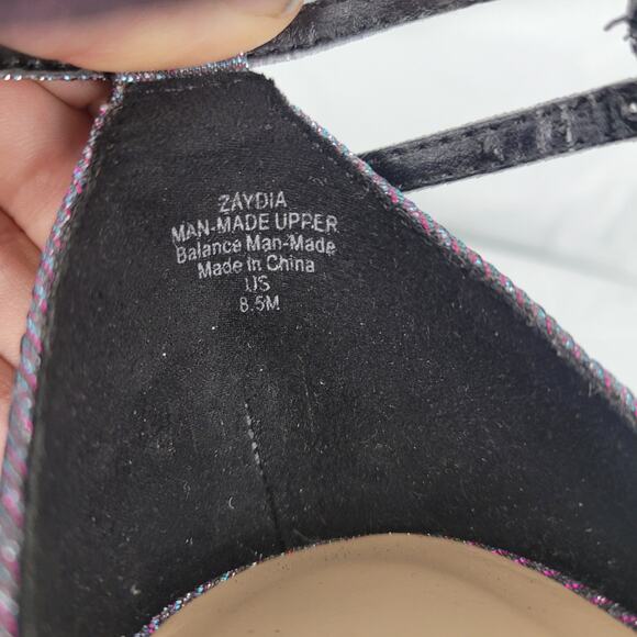 Mix No. 6 Zaydia Metallic Color Shift Strappy High Heels Size 8.5 Wedding Prom - Picture 9 of 10